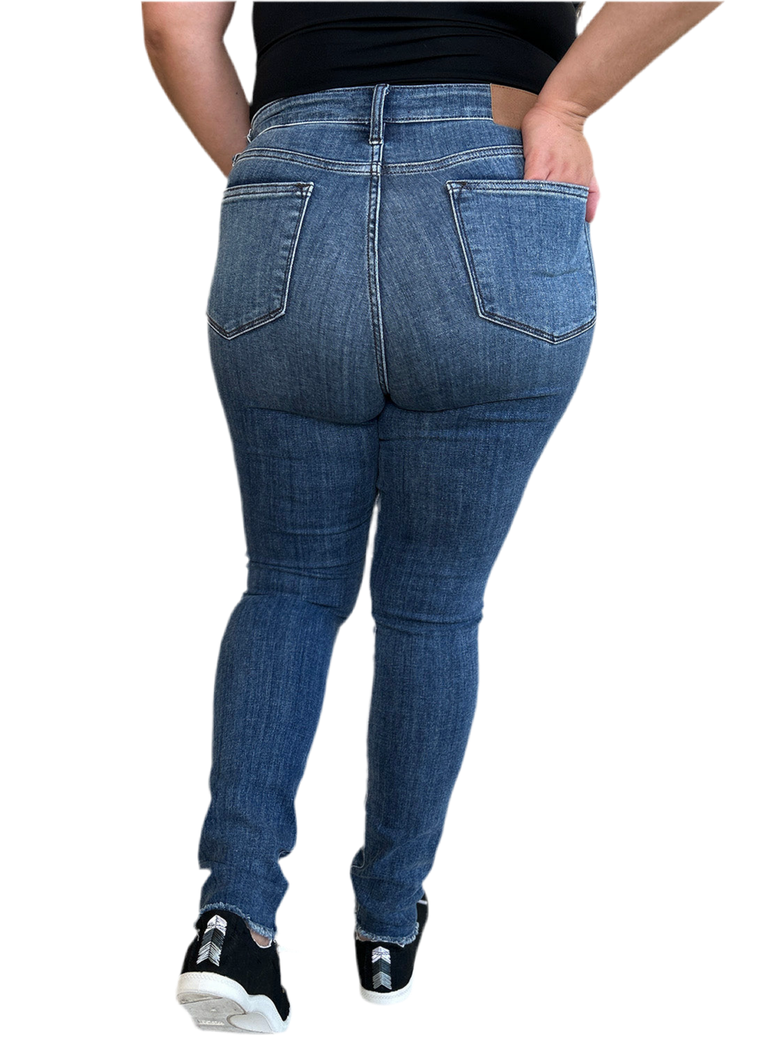 Judy Blue Full Size High Waist Distressed Skinny Jeans
