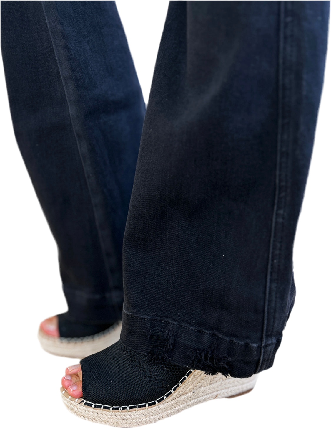Judy Blue Full Size High Waist Distressed Flare Jeans